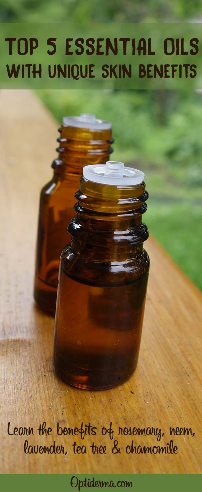 Top 5 Essential Oils with Unique Skin Benefits: Rosemary, Neem, Lavender, Tea Tree, Chamomile Top 5 Essential Oils with Unique Skin Benefits