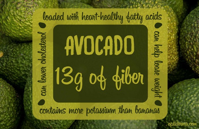 Avocado fiber content