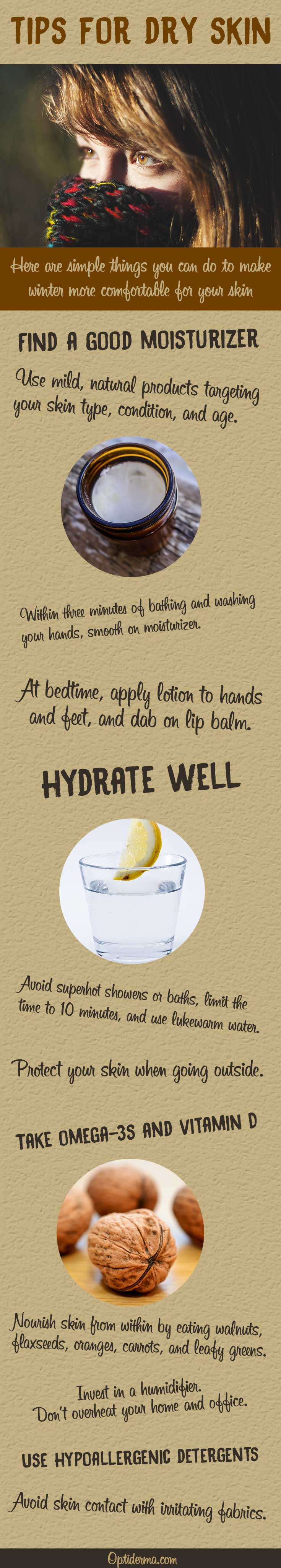 Tips to Relieve Dry Skin in Winter - Infographic
