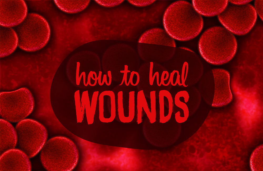 What is the quickest way to heal a flesh wound?