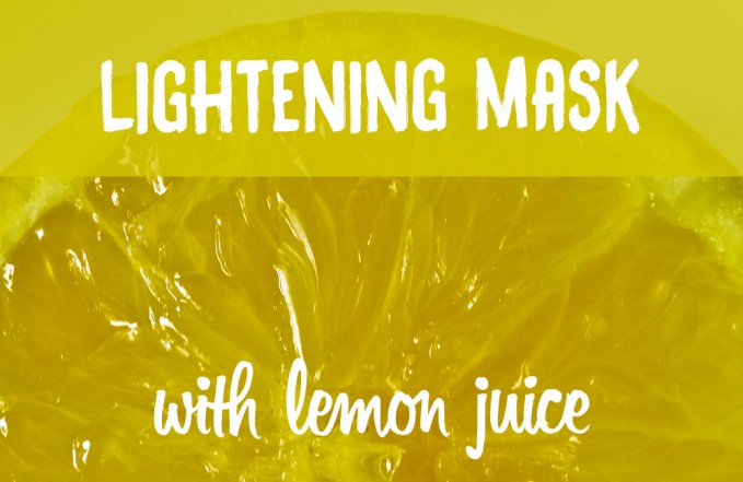 freckle lightening mask recipe