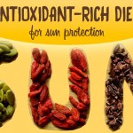 antioxidant-rich diet sun protection skin damage