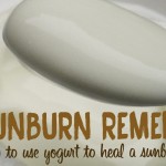 Sunburn remedy with yogurt