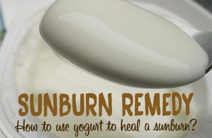 Sunburn remedy with yogurt